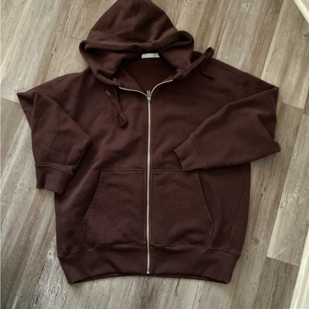 Everlane Luxe Fleece oversized full-zip hoodie